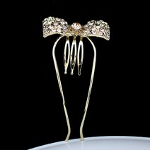 모아콤 보테스틱 sts017 라인 - 로얄리본 (골드) 수공예 헤어핀 리본 보석 포인트연출 쉬운 올림머리 만두 당고 데일리