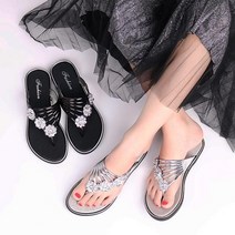 슬리퍼 숙녀 여름 샌들 PVC 플랫 바닥 레저 홀리데이 비치 플러스 사이즈 젤리 2 여성, silver+37