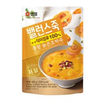 샘표 밸런스죽 통팥 늙은호박죽, 2개, 420g