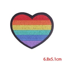 저스트업 레인보우 글자 패치 자수 아이언 온 의류용 DIY 동물 고양이 바느질 아플리케 스티커, [43] PE4158CT