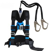 번지점프 짚라인 로프 고소 고공 작업 안전벨트 낙하방지 암벽등반 건설, 레드 스트랩(무선 후크)