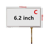 터치패널 교체 6.278 인치 저항 디지타이저 터치 스크린 패널 유리 자동차 dvd gps 탐색 멀티미디어 교체 부품, 6.2인치 C 스타일
