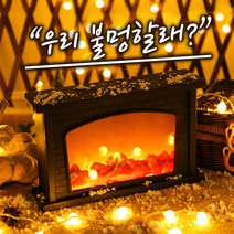 유일아트 LED벽난로무드등, 블랙
