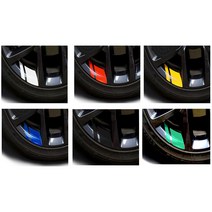 데일리쇼핑 자동차 오토바이 타이어 반사스티커 레터링 데칼 패션 보우무늬 야광 바이크 자전거, 림반사스티커(블랙2P)