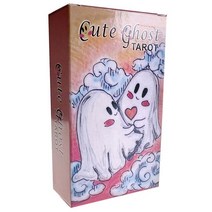 캣티튜드 타로 카드 가이드북 귀여운 고양이 게임 데크 PDF 초보자 점술 오라클 파티 오컬트, [09] Cute Ghost Tarot