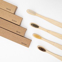 아이밀리 대나무 친환경 칫솔 미세모, 블랙, 1개