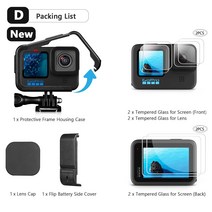 고프로호환하우징 방수케이스Vamson-GoPro 11 10 용 보호 프레임 케이스 GoPro Hero 9 블랙 액션 카메라용, 04 D