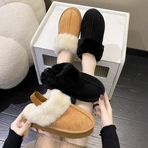 ☃️Warm winter☃️[최저가보장/따뜻포근] 통굽 겨울 어그 슬리퍼 밴딩 슬링백 퍼슬리퍼 블로퍼 샌들 (2color)