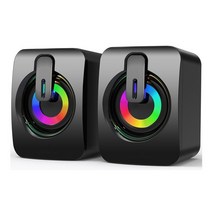 캠핑 스피커 블루투스 스피커 방수 붐박스 컴퓨터 pc sound box hifi 스테레오 마이크 usb 유선 caixa de som with led light for, led로 업데이트