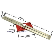 다기능 각도 스크라이빙 눈금자 라인 목공 위치 블록 스크라이버 게이지 측정 도구용, [01] Dividing Line Ruler