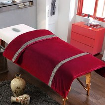 견면요솜 미용샵침대 이불커버 이불솜 두꺼운 크리스탈벨벳 미용실용 족욕 웰론 이불 안마침대, C03-(크리스탈벨벳 와인색)