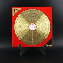 패철 나경 풍수 나침반 음양택 지리 유압식 삼합 현공 구리 휴대용 전문가용, 8인치 노란색, 1개