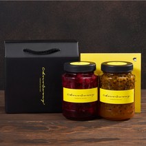 [초코써니 베리베리코코청+패션후르츠청] 차 선물세트포장 500g 2병 카페 수제청 과일청, ●1kg(베리베리코코청+패션후르츠청)선물세트