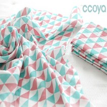 [꼬야] CCOYA 100% 천연 코튼 다용도 거즈타올, 트라이앵글민트
