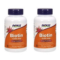 나우푸드 비오틴 5000mcg 120캡슐 2개