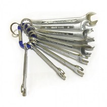 스패너 수작업공구 오픈 개구 양면 링 렌치 몽키 양용 스페너 미니 수공구 세트, 17mm