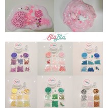 (클리어베이스+액티베이터+토핑파츠10종)슬라임DIY세트, 블루