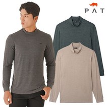 PAT 핀스트라이프 하프넥 티셔츠