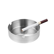 (스텐 재떨이 C타입 - 중형) 스틸 스테인레스 원형 업소용 가정용 재털이 재떨이, 1개