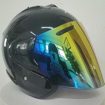 쇼에이 헬멧 풀페이스 시스템 오픈페이스 클래식 agv Ram3 밝은 블랙 하프 헬멧 남녀 오토바이 오프로드 여, 05 gold rainbow