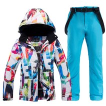 -30 도 스키복 여성 겨울 스노우보드 재킷과 바지 방수 재킷 야외 스키 복장, [02] M, [03] 1pc(only pants)Black