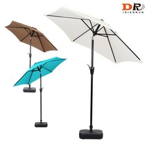 도리퍼니처 틸팅 파라솔 / 접이식 각도 조절 야외 테라스 정원 카케 커피숍 테이블 식탁, 민트 파라솔+베이스