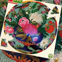 새와 꽃다발 500피스 라운드 퍼즐, 단품, 단품