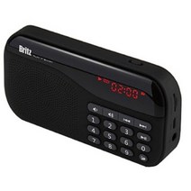 휴대용 효도 라디오 MP3 스피커 블랙 NEW BA PR1