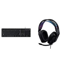 로지텍 G413 TKL SE 기계적 게이밍 키보드 - 컴팩트 백릿 with 촉감 스위치es 방지-고스팅 호환 가능 윈도우 macOS 블랙 알루미늄, G413 SE, Keyboard + G335 Headset, 텐키리스