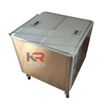 밀가루카트 이동식 스텐 쌀 식품 밀폐 용기 업소용 상업용, 10 50x50x55 높이 30KG/더블 컴파트먼트
