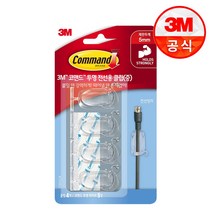 3M 코맨드 17301 투명 전선용 클립(중), 1개