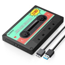 ORICO 6.4cm(2.5인치) 외장 하드 드라이브 인클로저 USB3.0 to SATA 투명 컴퓨터 HDD 인클로저 79.5mm SSD용 UASP 최대 4TB 호환 엑스박스, USB3.0-BK