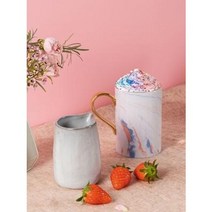 [채다시] 손잡이 머그컵 까사무띠 NEW 골드 마블 핸들머그 350ml 450ml (4color), 바이올렛, 1개
