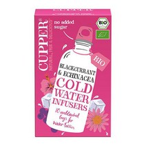 독일직구 Cupper 쿠퍼 Bio Blackcurrant & Echinacea Cold Water Infusers 10 bags 바이오 블랙 커런트 & 에키나세아 냉수 인퓨저 10봉지 X 4팩, 수량, 상세참조