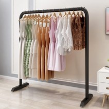 드레스룸 인테리어 옷걸이 이동식 행거, 블랙 가로 150폭 42 높이 160