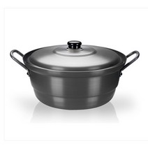 식당 업소용 영업 단체급식용 대형 검정색 찜솥 양은곰솥 채반형 냄비 경질국솥, 검정, 경질국솥  50cm