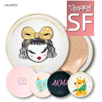 [라라베시 공식] 악마쿠션 촉촉커버 SF타입, 본품+리필1(블랙핑크), 핑크21호, SF촉촉커버