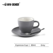 데미타세 데미타세잔 도피오잔 싱글찻잔 호텔커피잔 MHW-3BOMBER 도자기 에스프레소 컵 접시 스푼 세트 전, 01 Spoon and Cup_01 80ml