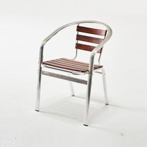 AMA-812 알루미늄 암체어, 우드암 월넛
