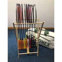 원목 라켓 거치대 진열대 스탠드 체육관 학교 강당, 브라운 1개