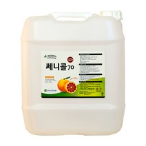 쎄니콜70 알콜소독제 대용량 업소용 말통 급식소 식품업체 가정용 장난감 에탄올 뿌리는 소독제, 1통, 20L