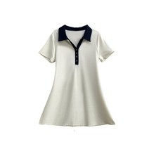 빅사이즈 여성 여름 롱 피케 카라 반팔 원피스 3xl 4xl 린넨 민소매 A라인 루즈핏 임산부 체형 커버 치마2