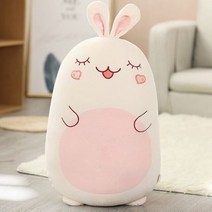 오징어 베개 플러시 장난감 동물 카와이 유니콘 공룡 사자 부드러운 큰 버디 봉제 쿠션 여학생 위한 발렌타인 선물, 80cm, rabbit