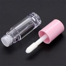 6.5ML 빈 립글로스 튜브 DIY 플라스틱 우아한 투명 병 액체 립스틱 컨테이너 라운드 립 밤, 01 6.5ml_01 플라스틱, 03 Light pink