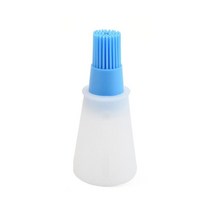 1 pcs 휴대용 실리콘 오일 병 브러시 그릴 오일 브러쉬 액체 오일 과자 주방 베이킹 바베큐 도구 주방 도구 바베큐 용, 푸른
