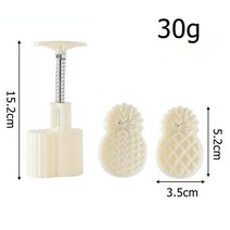 30g/50g 파인애플 쿠키 스탬프 커터 과일 모양 문 케이크 금형 세트 DIY 핸드 프레스 디저트 페스트리, 50g