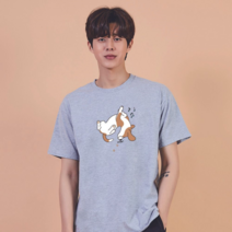 키밍 비글 퍼피 Beagle 해피 강아지 그래픽반팔티