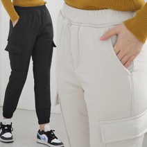 빅빅몰 여성 패딩 바지 허리 전체 밴딩 겨울 빅사이즈 방한 팬츠