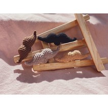 [온리스티치] 애견 콧수염 쪽쪽이 뜨개장난감, M