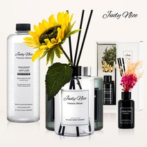 쥬디니스 대용량 디퓨저 리필 100ml/500ml/1000ml 스틱포함 실내 디퓨져 방향제 화장실, 투명500ml x2, 체리블라썸